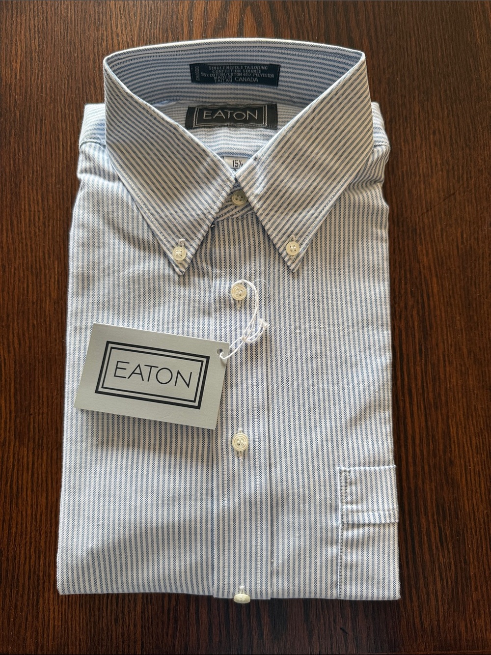 Eaton Blue and White Dress Shirt